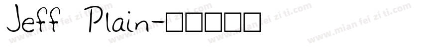 Jeff Plain字体转换